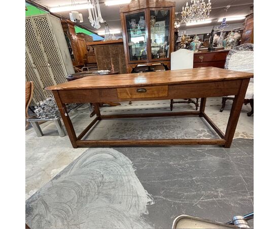 Antico tavolo sarto/ lavoro  toscano primi 800. Mis 200 x 94 . h 80  restaurato 