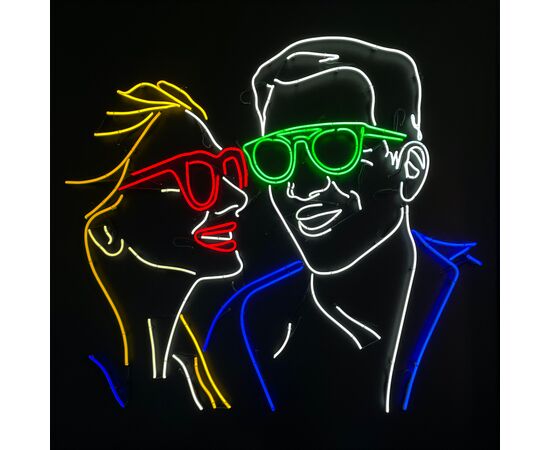 "Meet" / Intesa - opera luminosa a neon