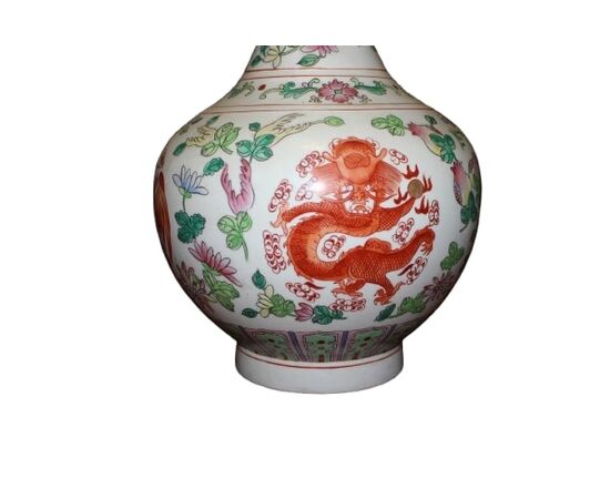 Vaso Cinese Monofiore di inizio 1900