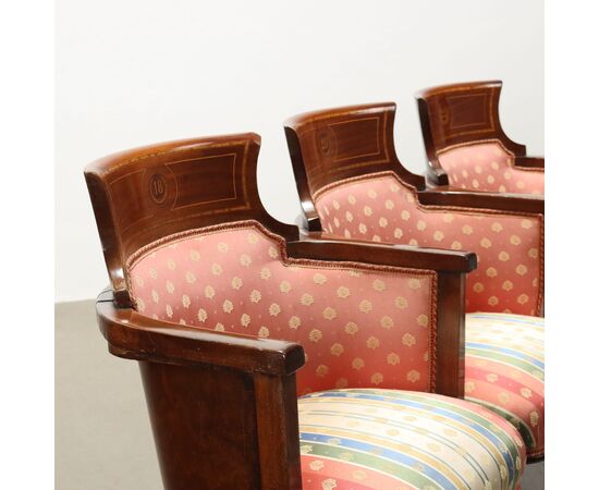 Tre Poltrone Vintage da Cinema o Teatro