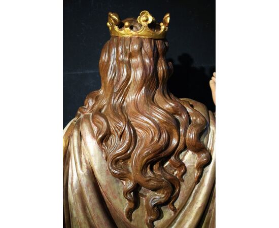 "Santa Caterina"  - Scultura lignea policroma