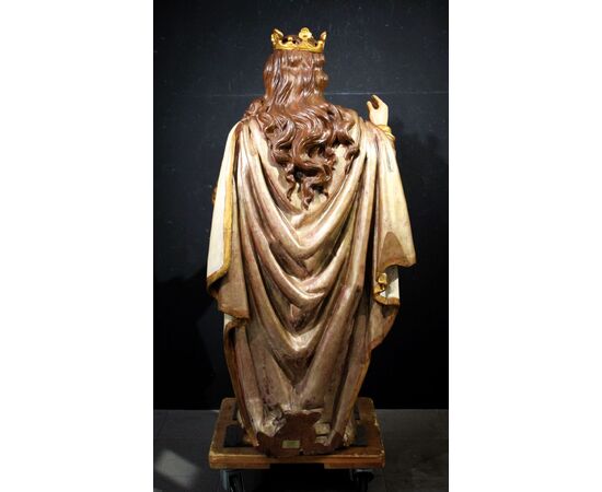 "Santa Caterina"  - Scultura lignea policroma