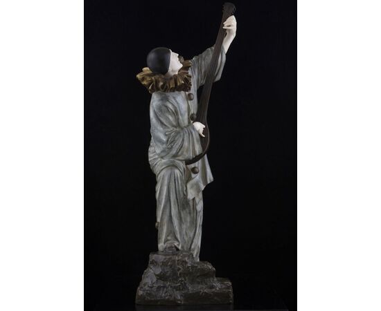 Scultura di Demétre Chiparus (Dorohoi 1886 – Parigi 1947), “Pierrot”