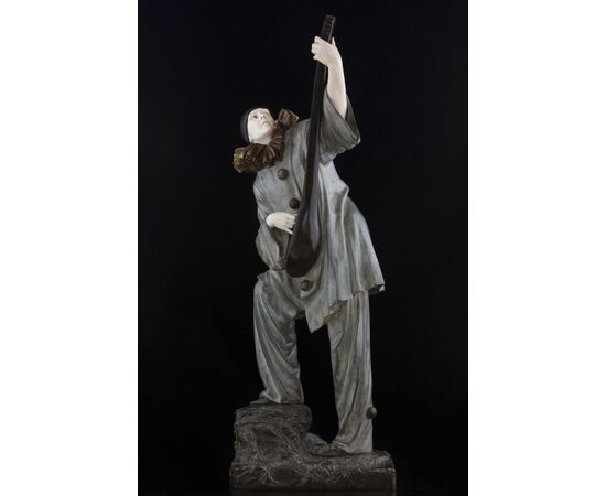 Scultura di Demétre Chiparus (Dorohoi 1886 – Parigi 1947), “Pierrot”