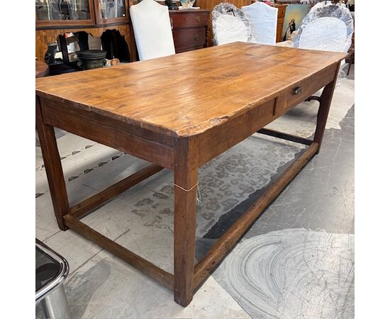 Antico tavolo sarto/ lavoro  toscano primi 800. Mis 200 x 94 . h 80  restaurato 