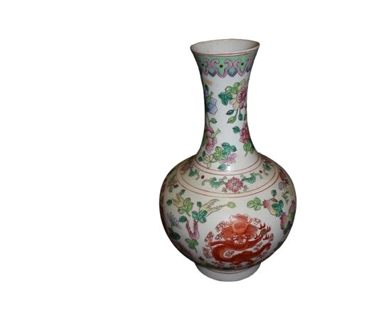 Vaso Cinese Monofiore di inizio 1900