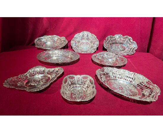 Collezione di cestini in argento - Germania - sec XIX’