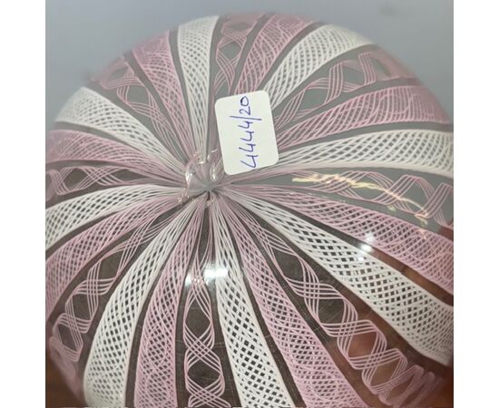 Antica Ciotola centrotavola Vetro Murano Salviati fine 800 Vetro Zanfirico . Mis cm 15 h 6 