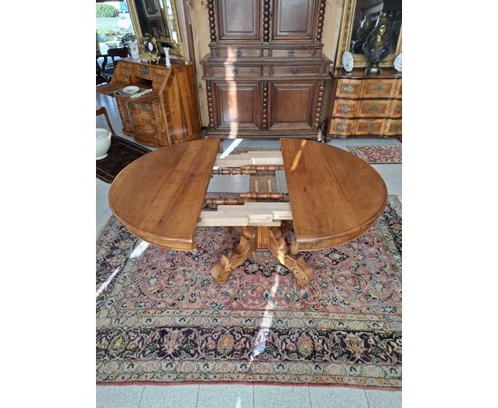 Tavolo rotondo Impero H 79 cm -D chiuso 130cm - D aperto 260 cm