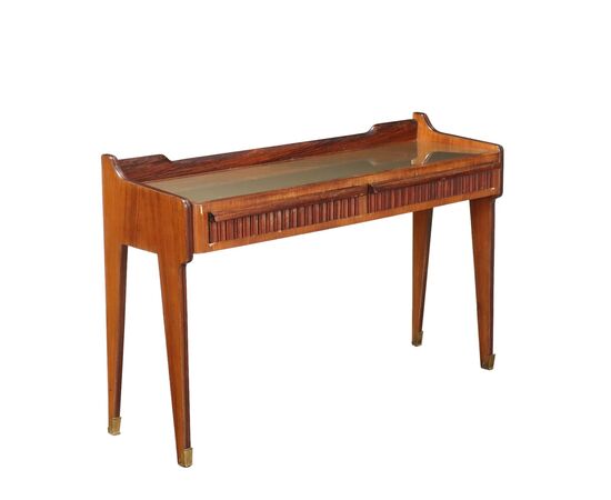 Consolle con Piano in Vetro Anni 60