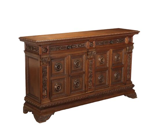Credenza in Stile Barocco Italia fine XIX Secolo