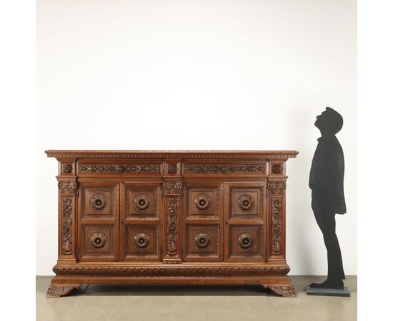 Credenza in Stile Barocco Italia fine XIX Secolo