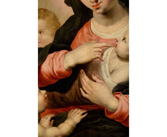 Madonna con Bambino e tre angeli, Hendrick van Balen (Anversa 1575 – 1632) bottega