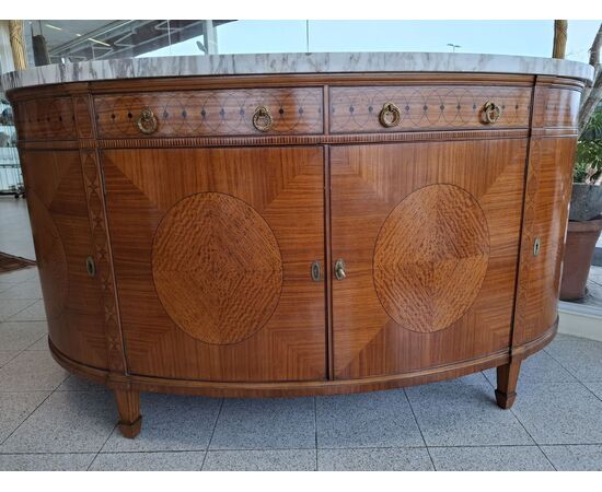Credenza semicircolare stile decò  H 162 - 195 x 57