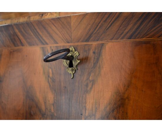 Secretaire ribalta lastronata in noce H 106 - 120x60
