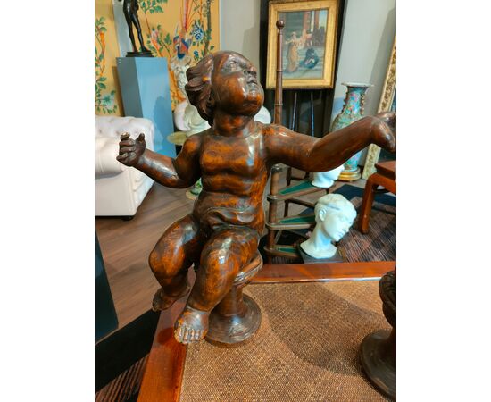 Coppia di Angeli in legno XVII secolo