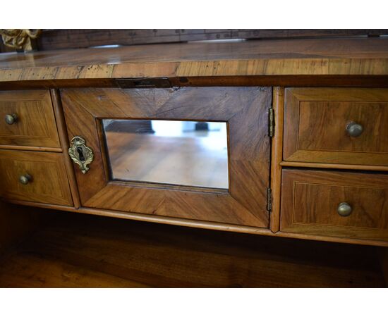 Secretaire ribalta lastronata in noce H 106 - 120x60