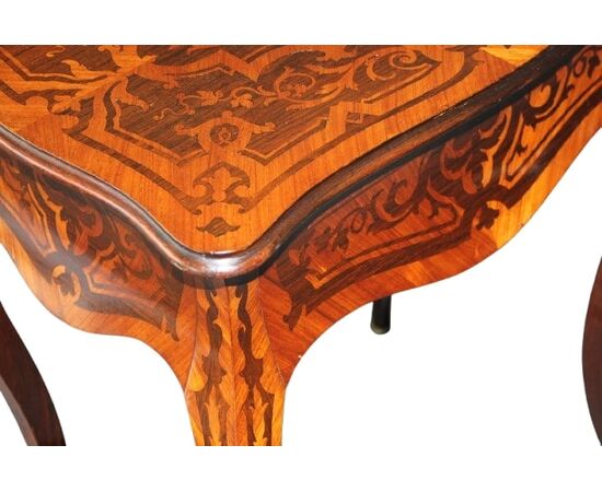 Toilette francese Stile Luigi XV del 1800 Riccamente intarsiata