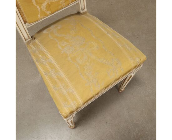 Coppia Sedie in Stile Neoclassico Italia Ultimo Quarto XIX Secolo