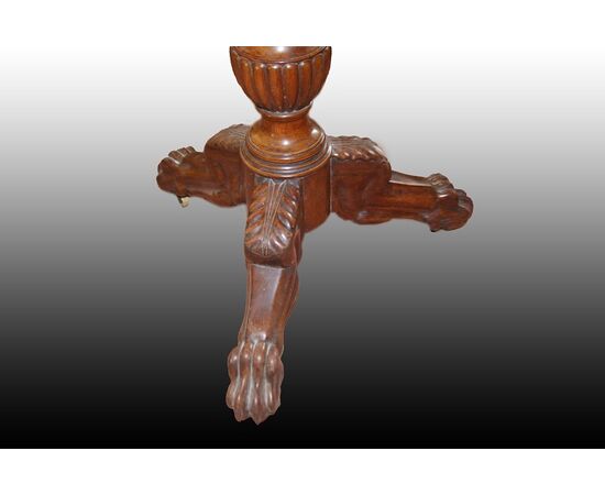 Bellissimo tavolino da gioco francese stile Carlo X in legno di mogano