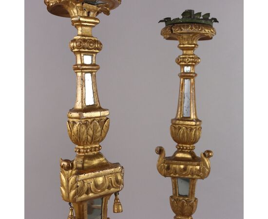 Coppia Candelieri Neoclassico Italia Seconda Metà XVIII Secolo