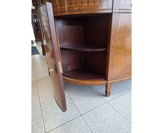 Credenza semicircolare stile decò  H 162 - 195 x 57