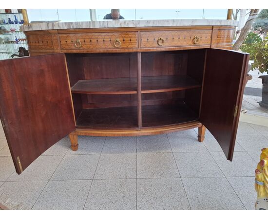 Credenza semicircolare stile decò  H 162 - 195 x 57