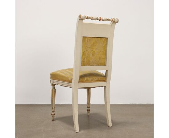 Coppia Sedie in Stile Neoclassico Italia Ultimo Quarto XIX Secolo