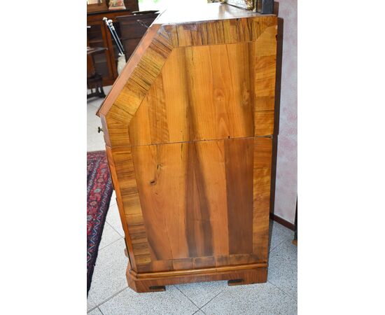 Secretaire ribalta lastronata in noce H 106 - 120x60