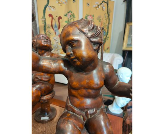 Coppia di Angeli in legno XVII secolo