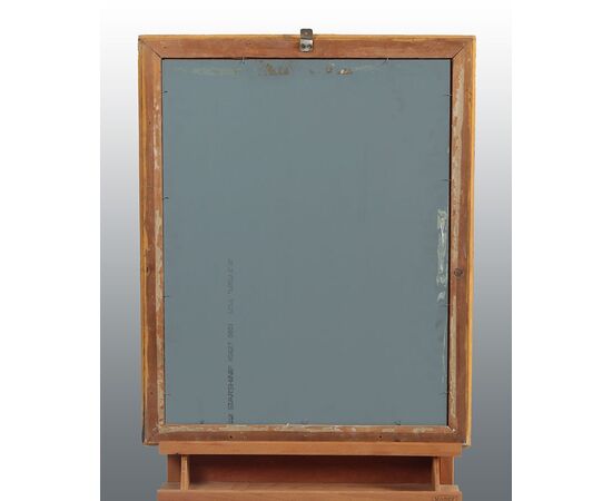 Coppia di specchiere rettangolari in legno dorato foglia oro del 1800