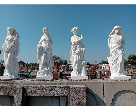 Statue quattro stagioni in marmo -Altezza 160 cm