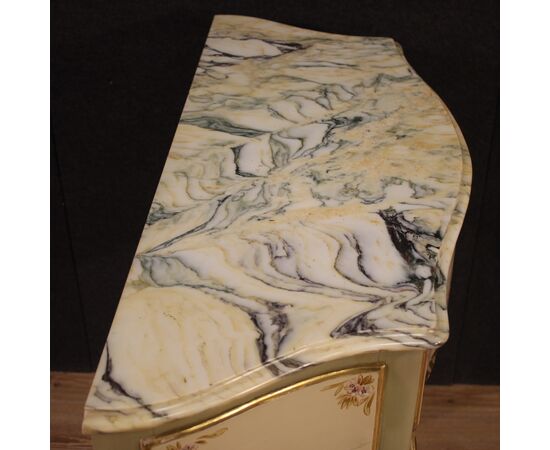 Console italiana laccata della metà del XX secolo