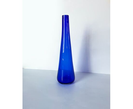 Vaso vetro blu di Murano