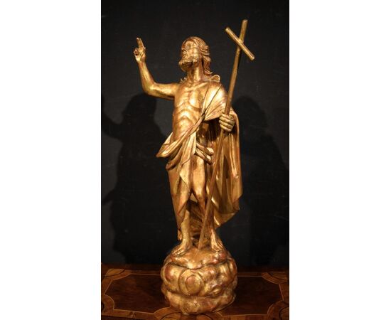 "Cristo Risorto" Scultura lignea dorata - VENDUTO
