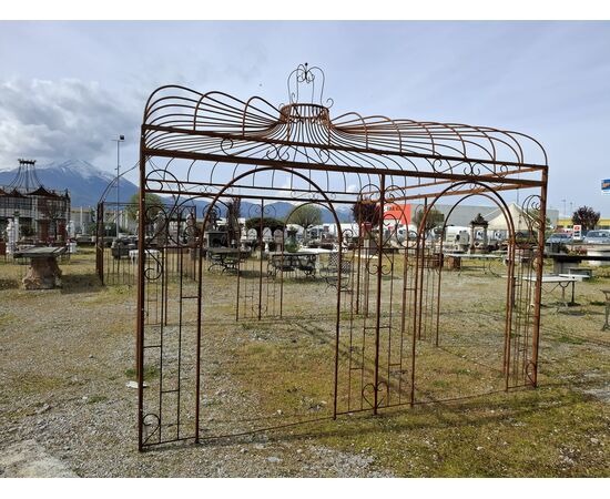 Gazebo quadrato in ferro H 380 402x402