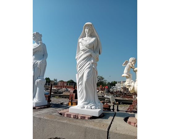 Statue quattro stagioni in marmo -Altezza 160 cm