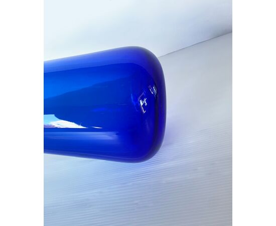 Vaso vetro blu di Murano