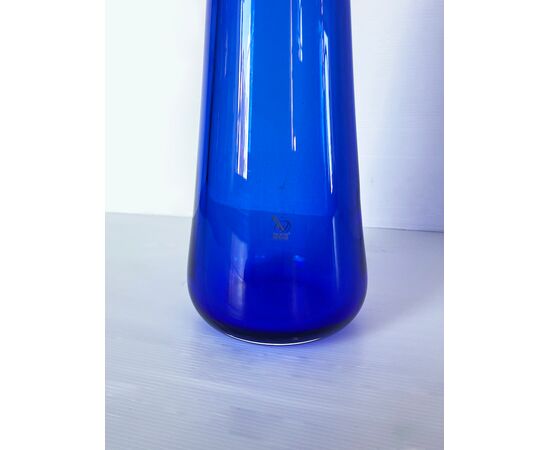 Vaso vetro blu di Murano