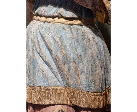 Scultura lignea policroma raffigurante un angelo – Alto Veneto / Trentino, XVIII secolo