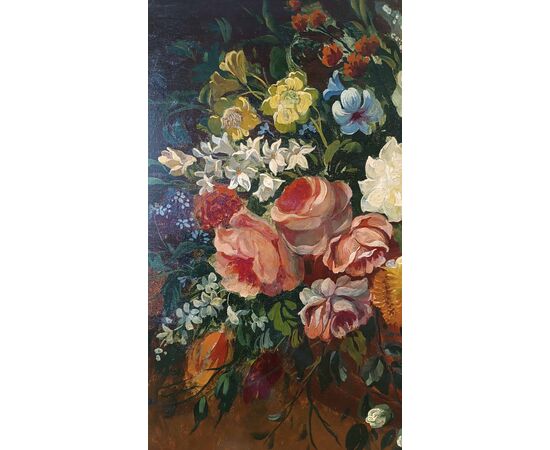 COPPIA DI DIPINTI CON FIORI PRIMI XIX SECOLO