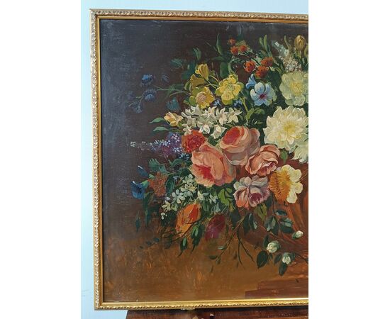 COPPIA DI DIPINTI CON FIORI PRIMI XIX SECOLO