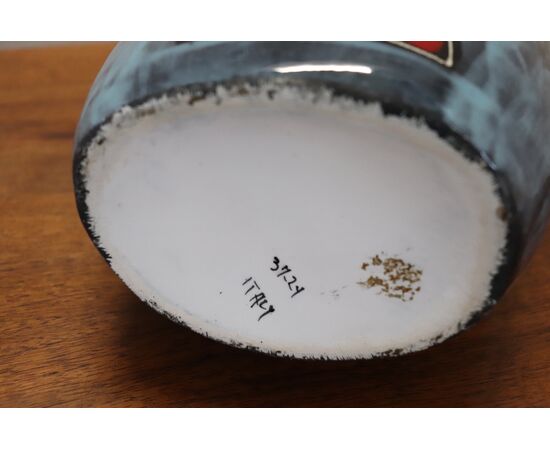 Vaso in ceramica decorata a smalto anni '60 PREZZO TRATTABILE