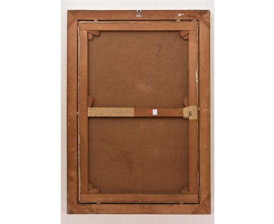 QUADRI ANTICHI, ART DECO, NATURA MORTA CON FIORI DI CRISANTEMI, OLIO SU TELA, XX SECOLO. (QF653)