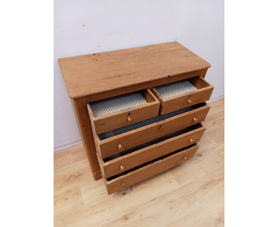 Cassettone rustico in abete - comò in pino - piccole dimensioni - fine '800