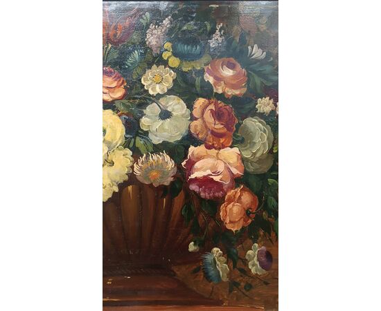 COPPIA DI DIPINTI CON FIORI PRIMI XIX SECOLO