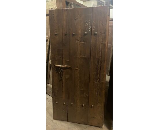 PTIR476 - Porta rustica in larice, epoca '800, misure cm L 87 x H 180