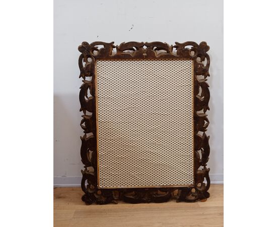 Specchiera barocca in legno dorato - cartoccio - specchio - primi '900