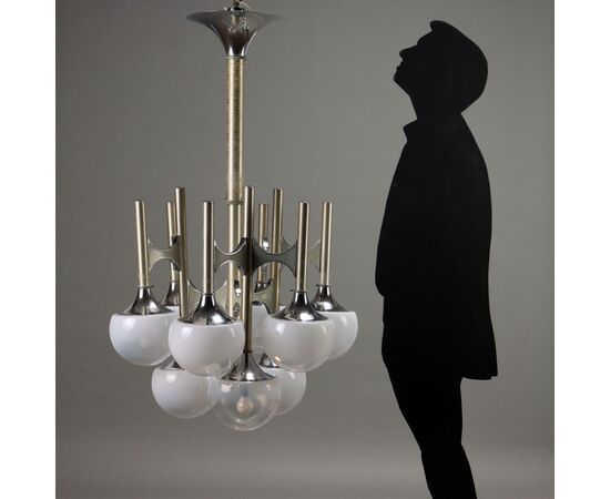 Lampada Anni 60-70 a Nove Luci