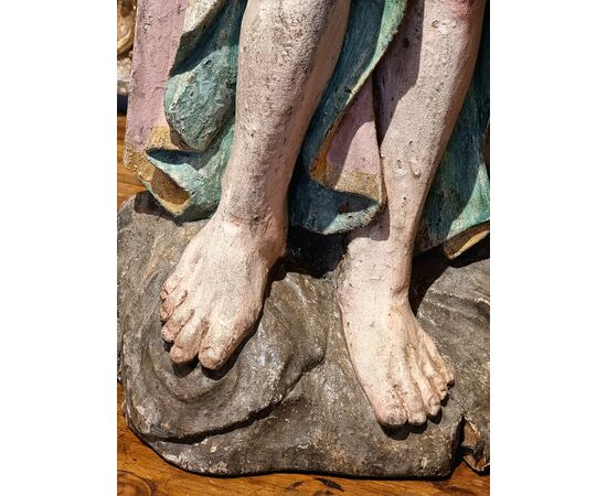 Scultura lignea policroma raffigurante un angelo – Alto Veneto / Trentino, XVIII secolo